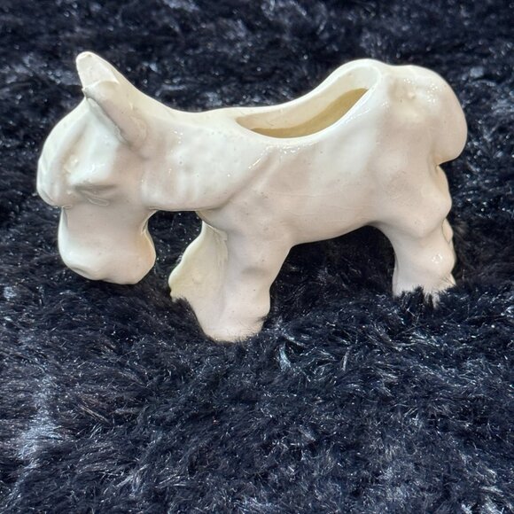 Vintage Mid Century Pottery Planter  Donkey Mule Burro Off White - Picture 5 of 8